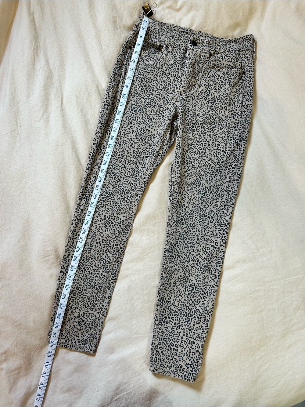 Seven7 Leopard Print Skinny Jeans in Taupe and Black